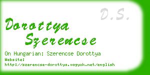 dorottya szerencse business card